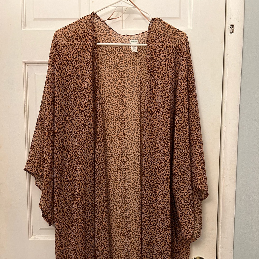 Aerie cheetah print swim cover up